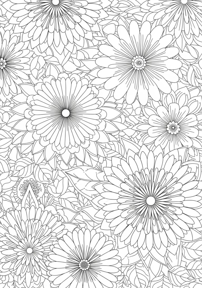 Printable Small Flower Coloring Page