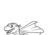 Raptor in a Superhero Costume Coloring Page