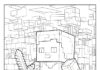 Realistic Minecraft Coloring Page