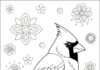 Red Cardinal Coloring Page