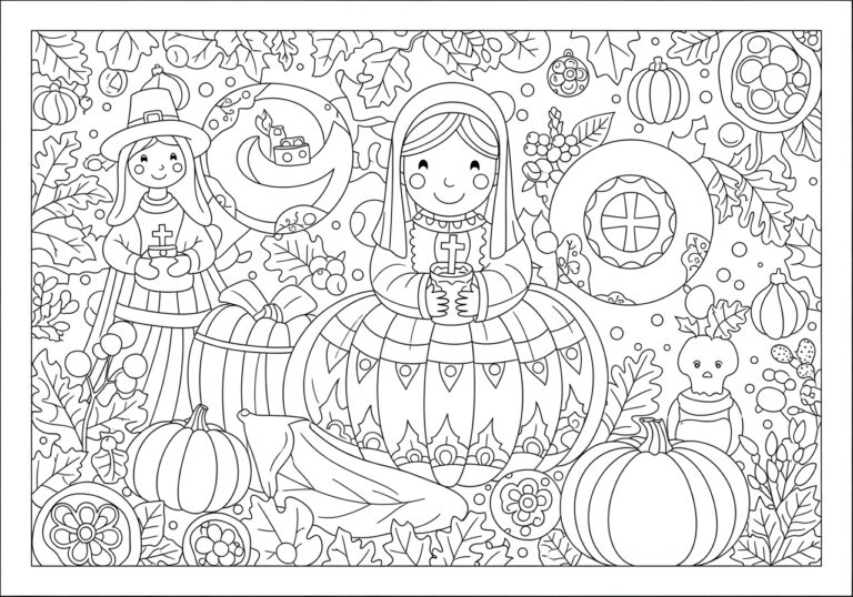 Religious Thanksgiving Coloring Page