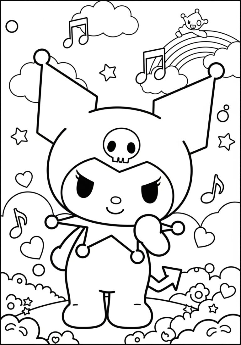 Sanrio Kuromi Coloring Page