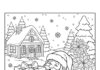 Santa with Poinsettia Coloring Page