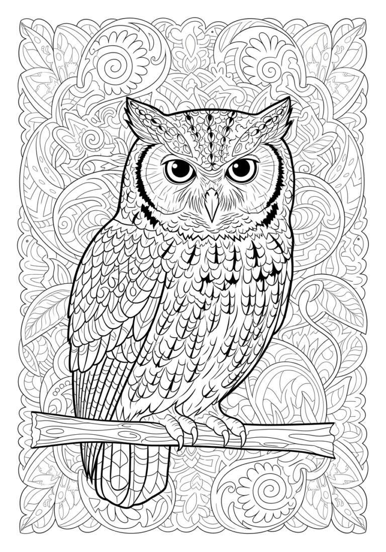 Screech Owl Coloring Page