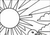 Seagull on a Sunny Day Coloring Page