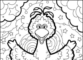 Sesame Street Coloring Page Big Bird
