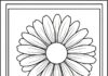 Simple Daisy Coloring Page