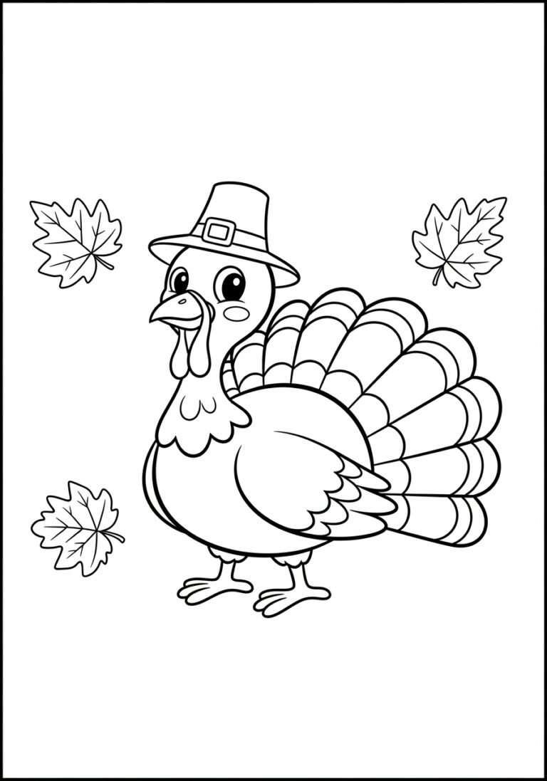 Simple Thanksgiving Coloring Page