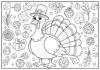 Simple Turkey Coloring Page