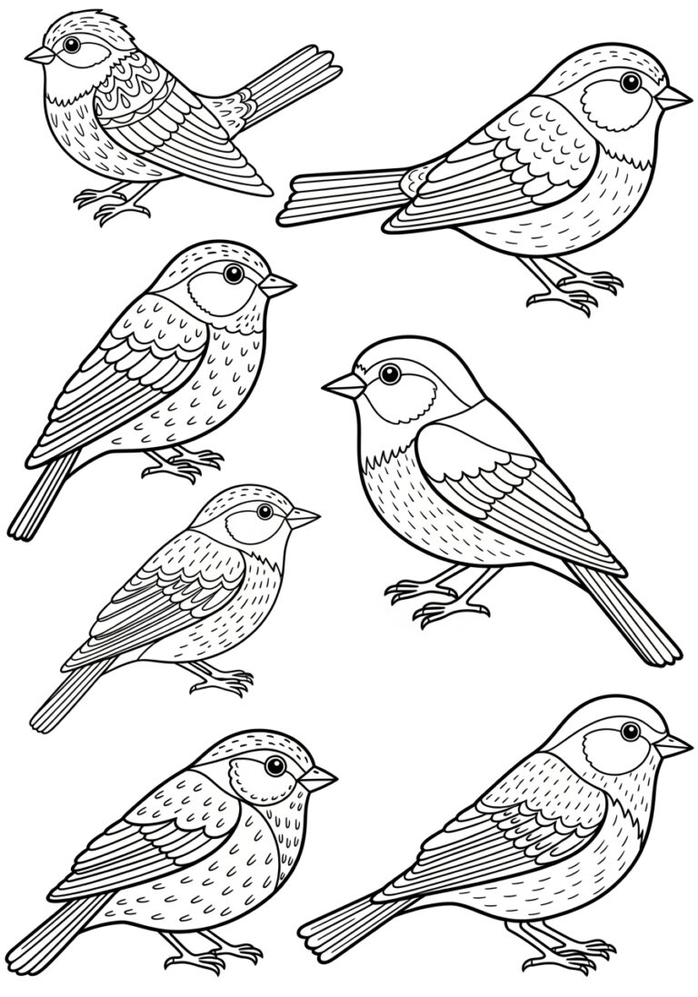 Small Bird Coloring Page