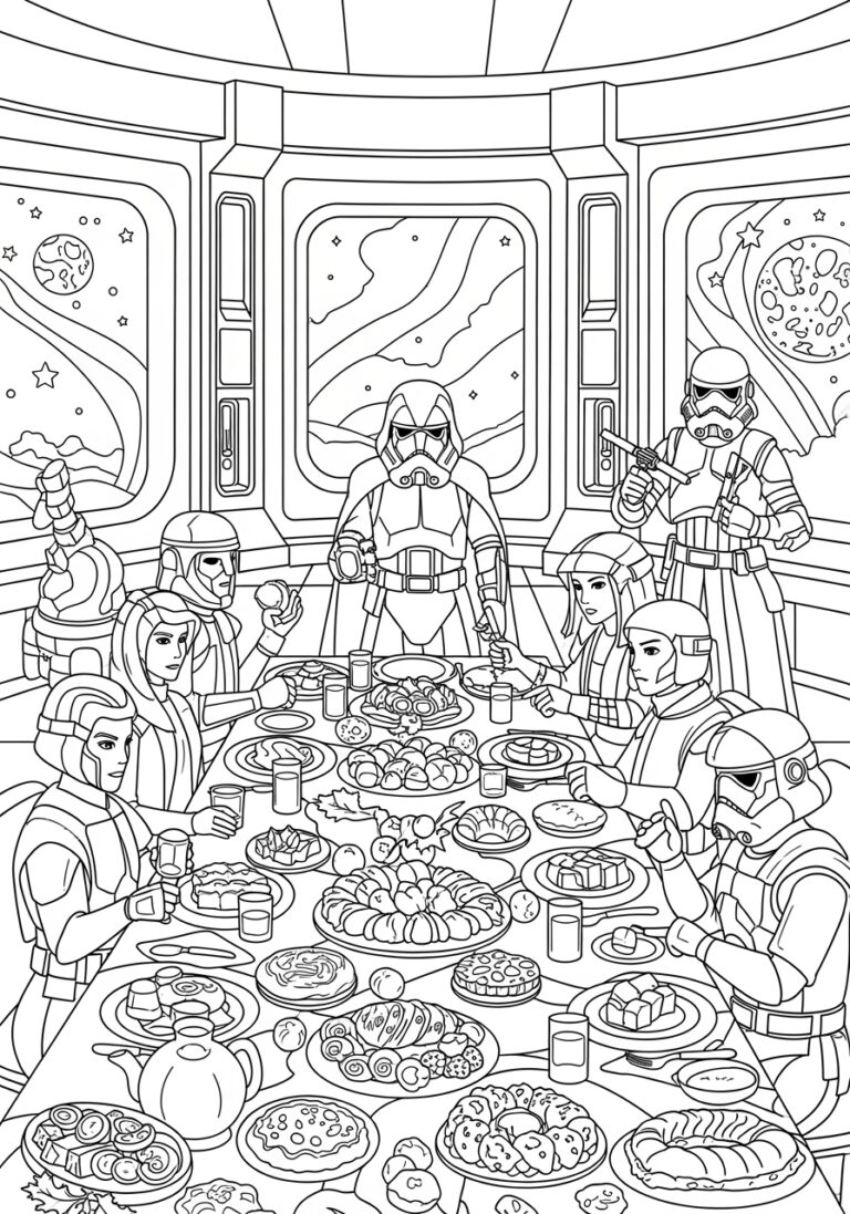 Star Wars Thanksgiving Coloring Page