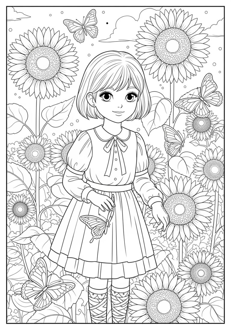 Sunflower Coloring Image
