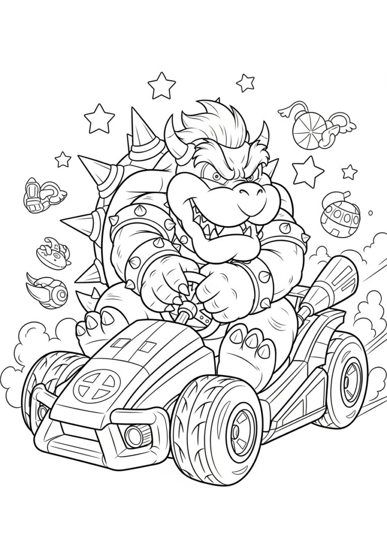 Super Mario Bowser Coloring Page