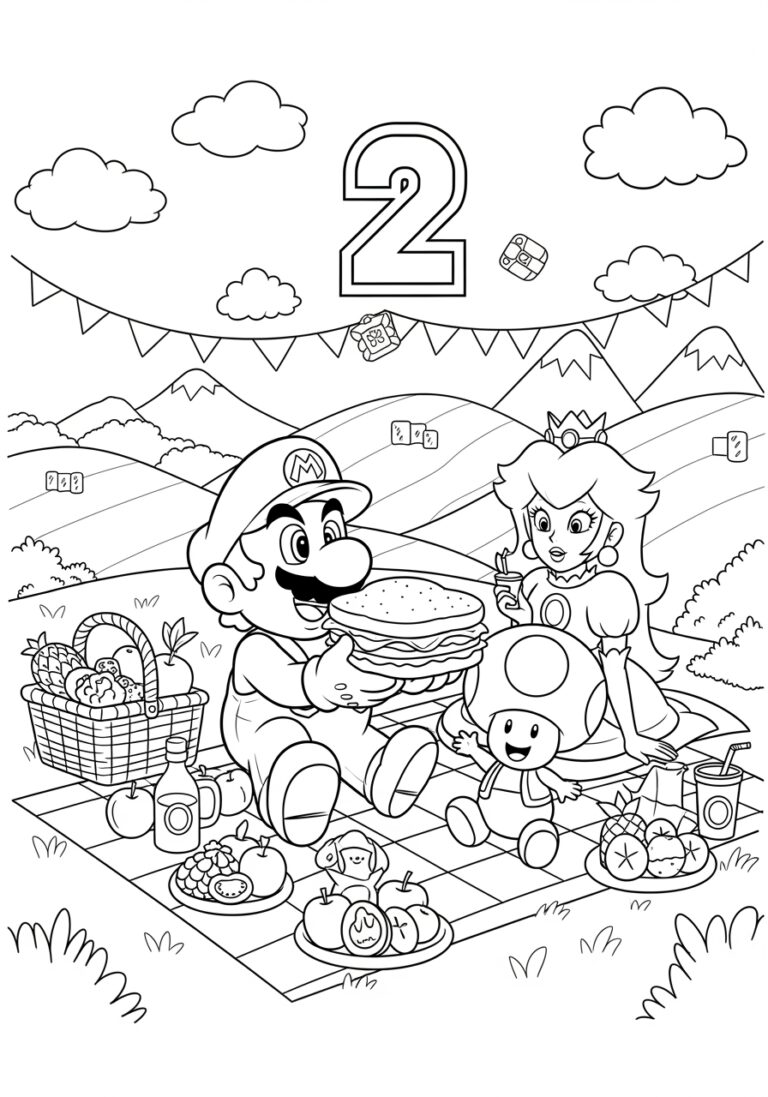 Super Mario Bros 2 Coloring Page