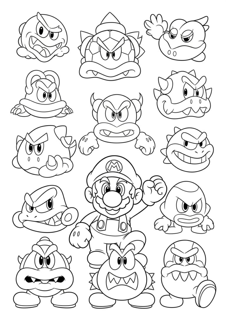 Super Mario Enemy Coloring Page