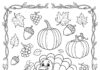 Thanksgiving Art Coloring Page