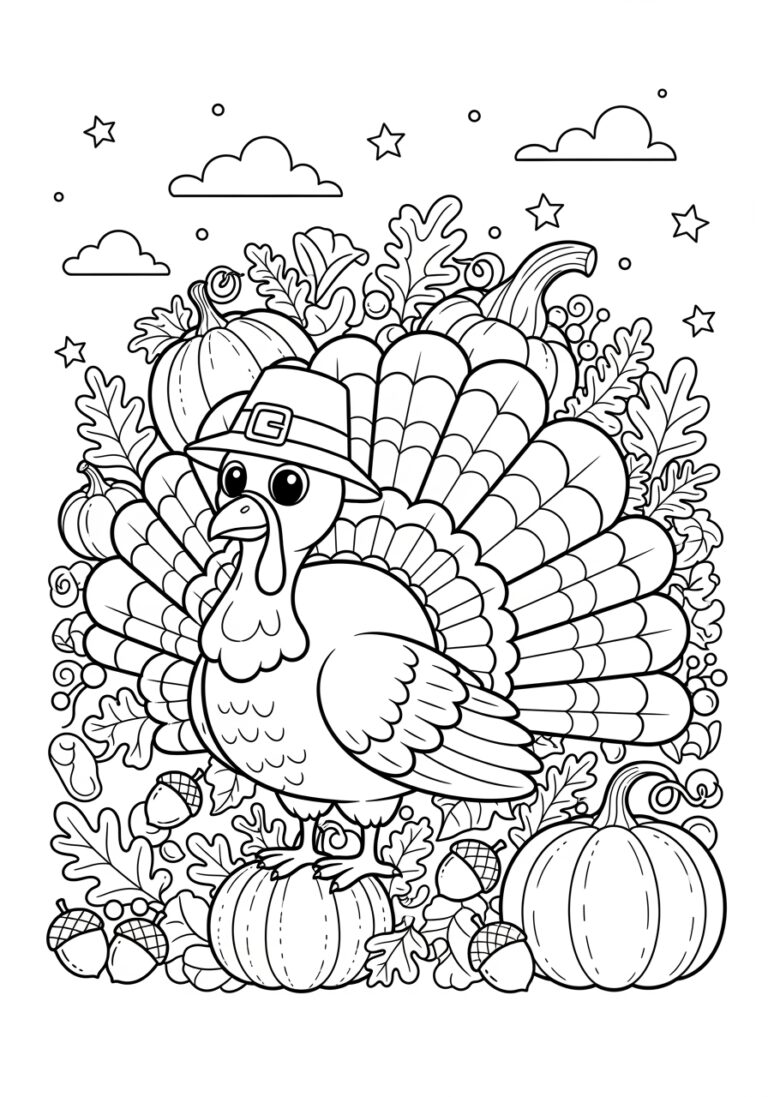 Thanksgiving Coloring Contest Page
