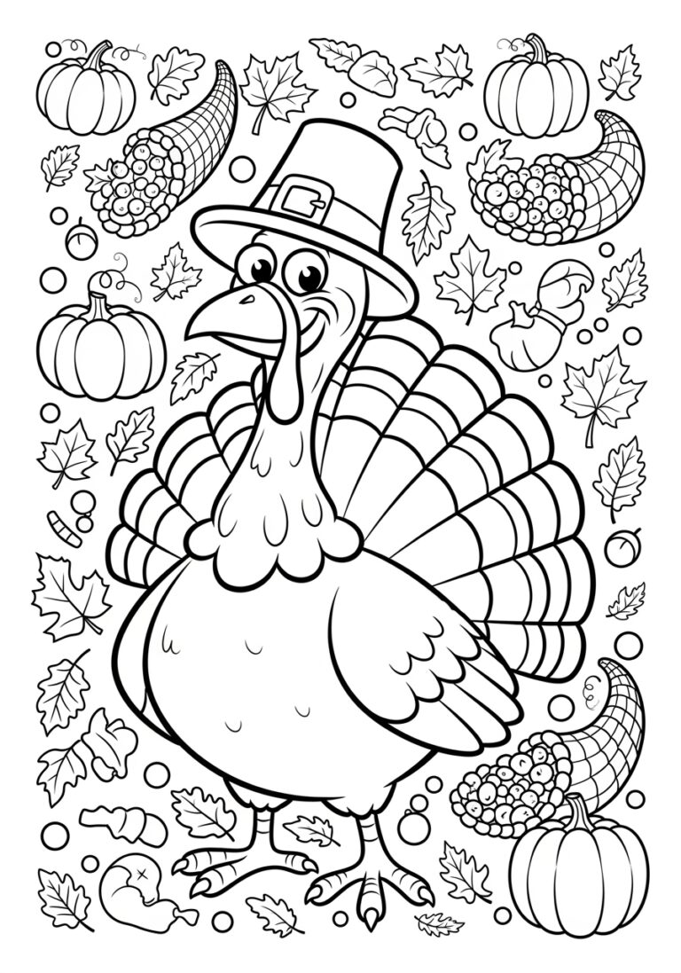 Thanksgiving Coloring Page Funny