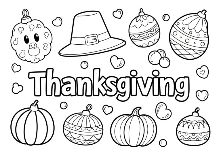 Thanksgiving Picture Coloring Page
