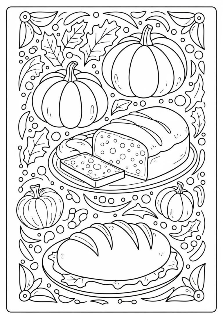 Thanksgiving Food Coloring Sheet