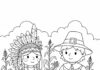 Thanksgiving Indian Coloring Page
