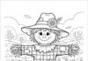 Thanksgiving Scarecrow Coloring Page