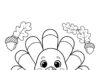Turkey Coloring Page for Preschoolers