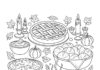 Turkey Dinner Coloring Page