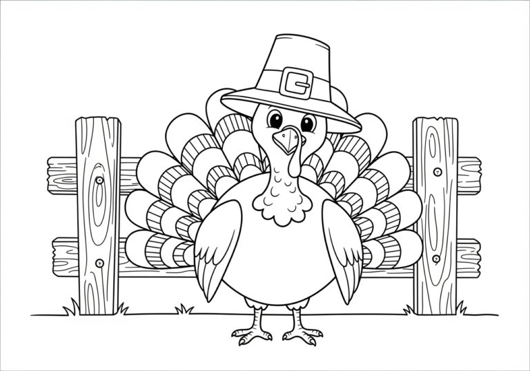 Turkey Hat Coloring Page