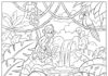 Tweety Exploring the Jungle Coloring Page