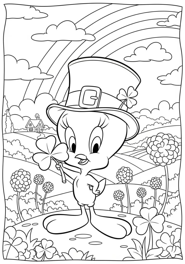 Tweety St. Patrick’s Day Coloring Page