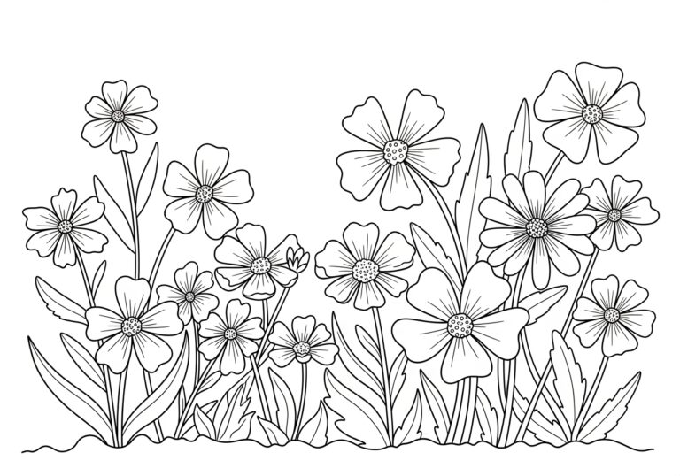 Wild Flower Coloring Page