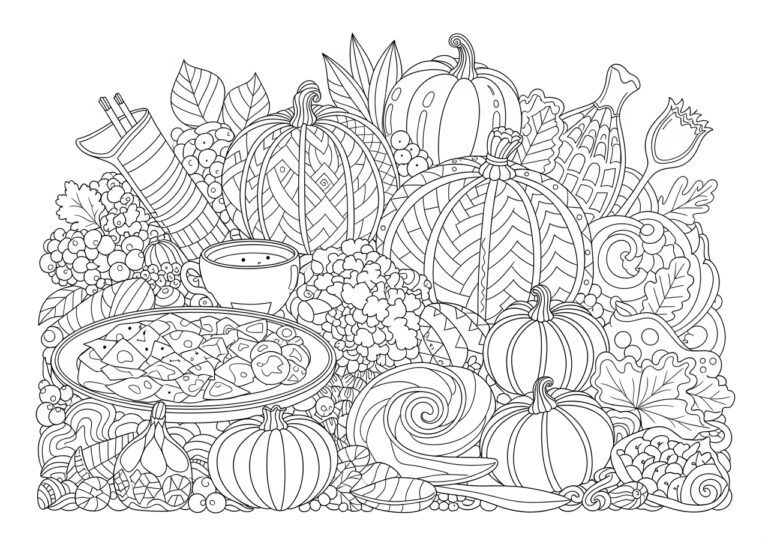 Zentangle Thanksgiving Coloring Page
