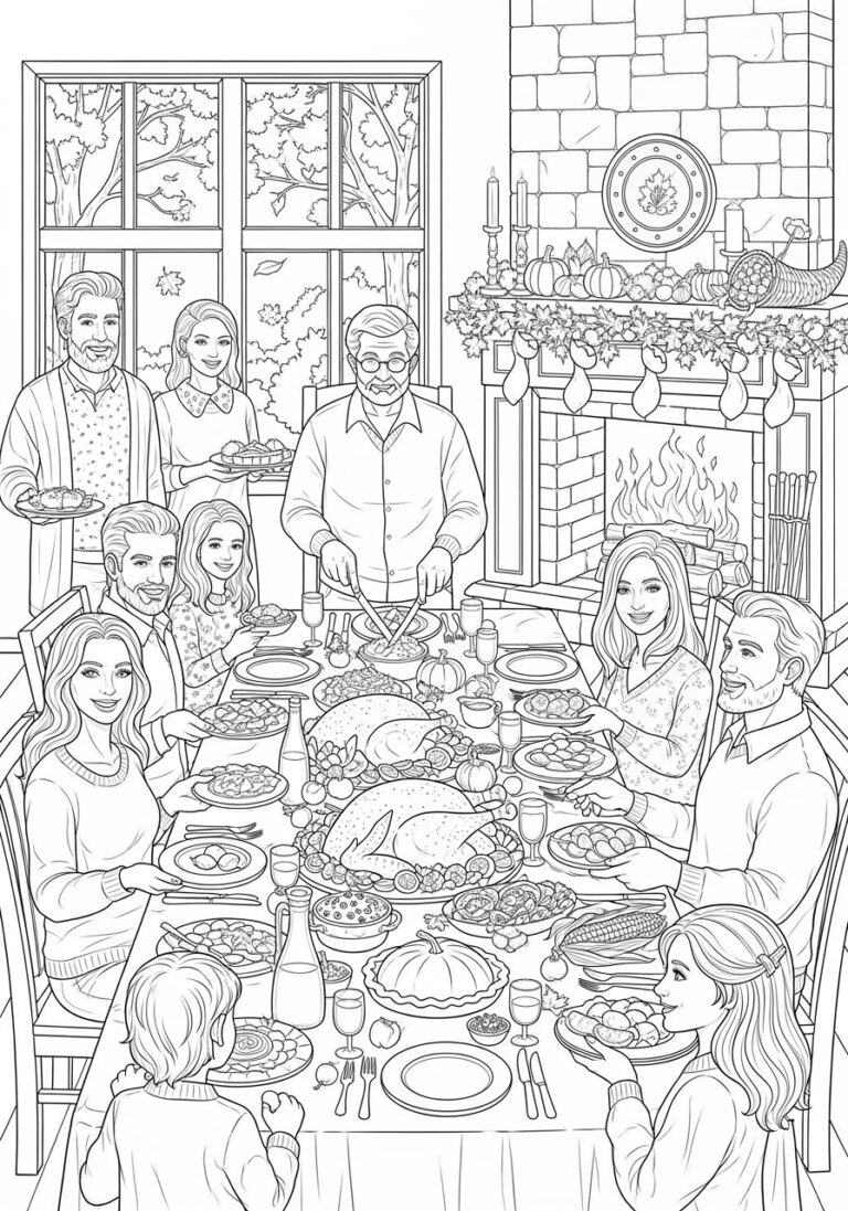 Thanksgiving Coloring Page