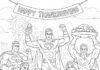 Superhero Thanksgiving Coloring Page