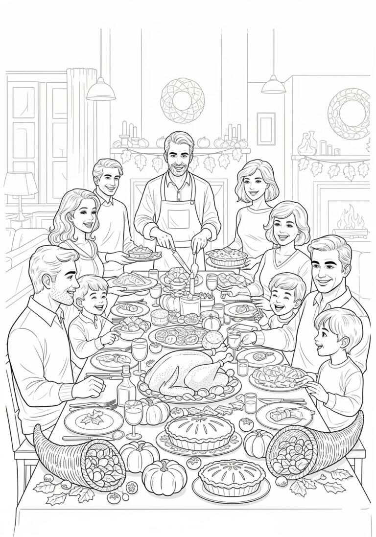 Thanksgiving Coloring Poster