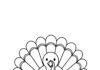 Easy Turkey Coloring Page