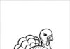 Small Turkey Coloring Page