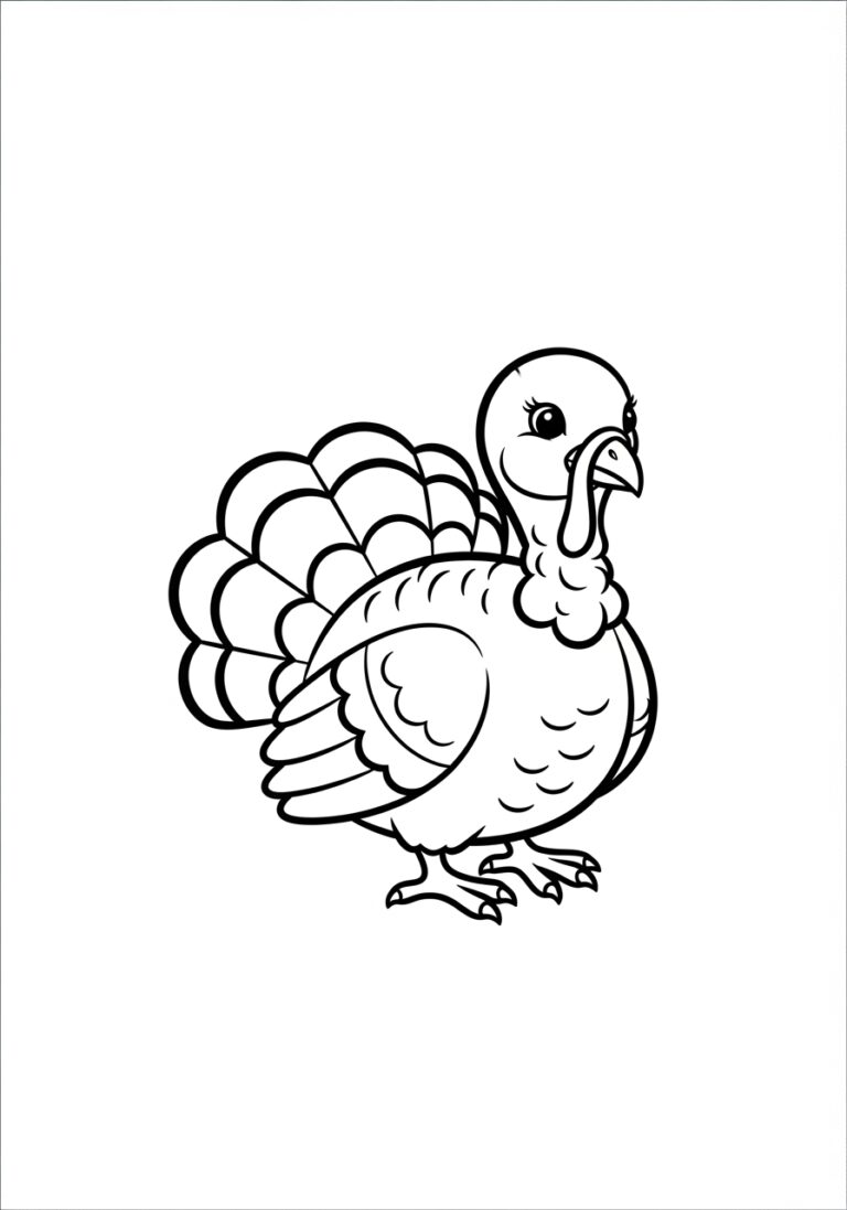 Small Turkey Coloring Page