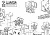 Mario Minecraft Coloring Page