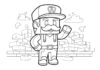 Lego Mario Coloring Page