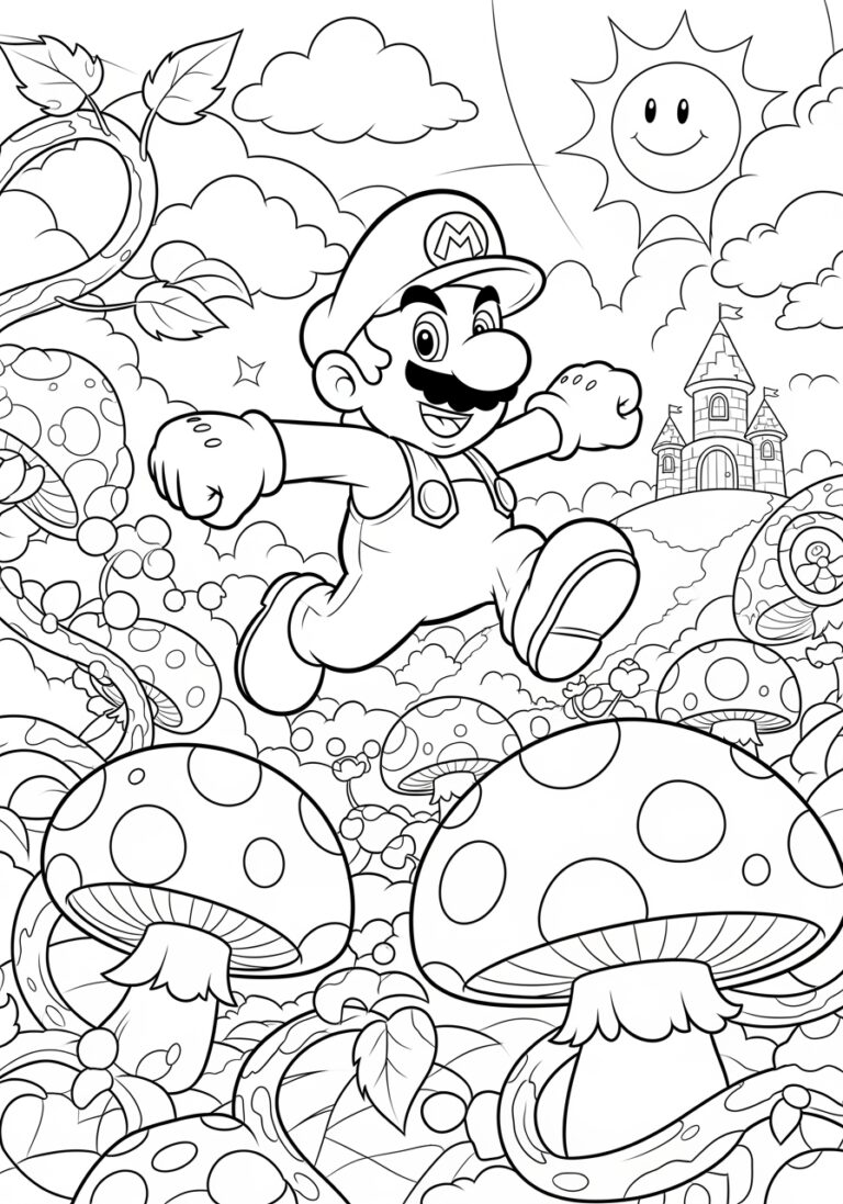 Mario Coloring Pic