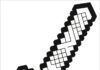 Diamond Sword Minecraft Coloring Page