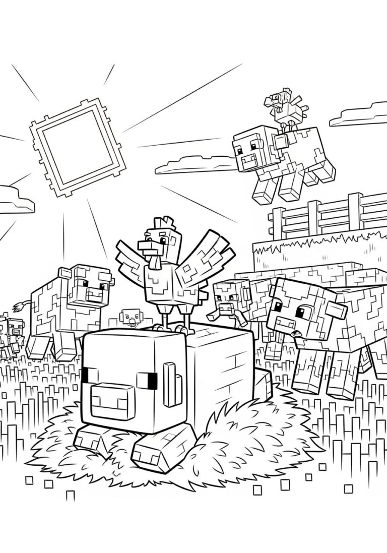 Minecraft Animal Coloring Page