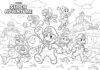 Super Mario and Friends Coloring Page