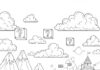 8 Bit Mario Coloring Page