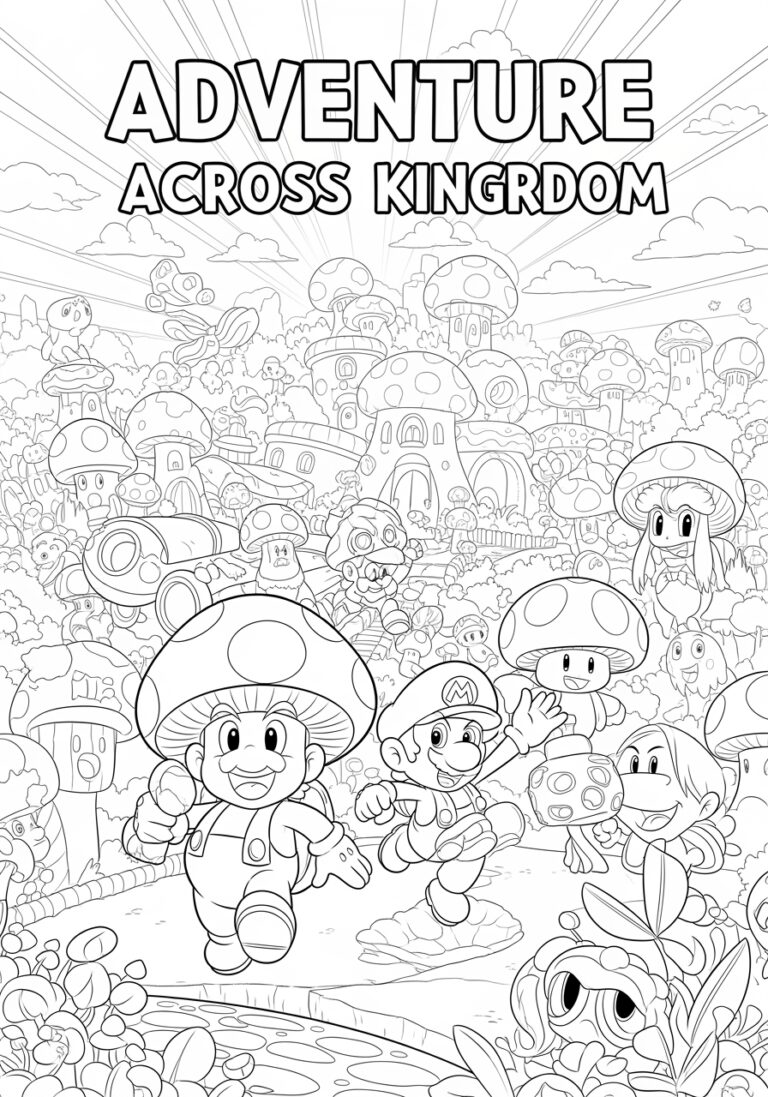 Mario Deluxe Coloring Page
