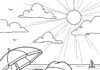 Tweety on a Summer Beach Coloring Page
