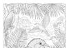 Tropical Bird Coloring Page