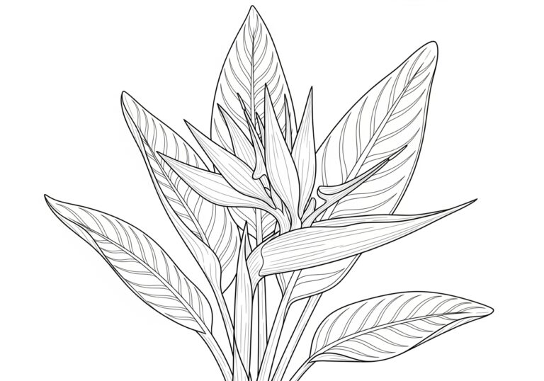 Bird of Paradise Coloring Page